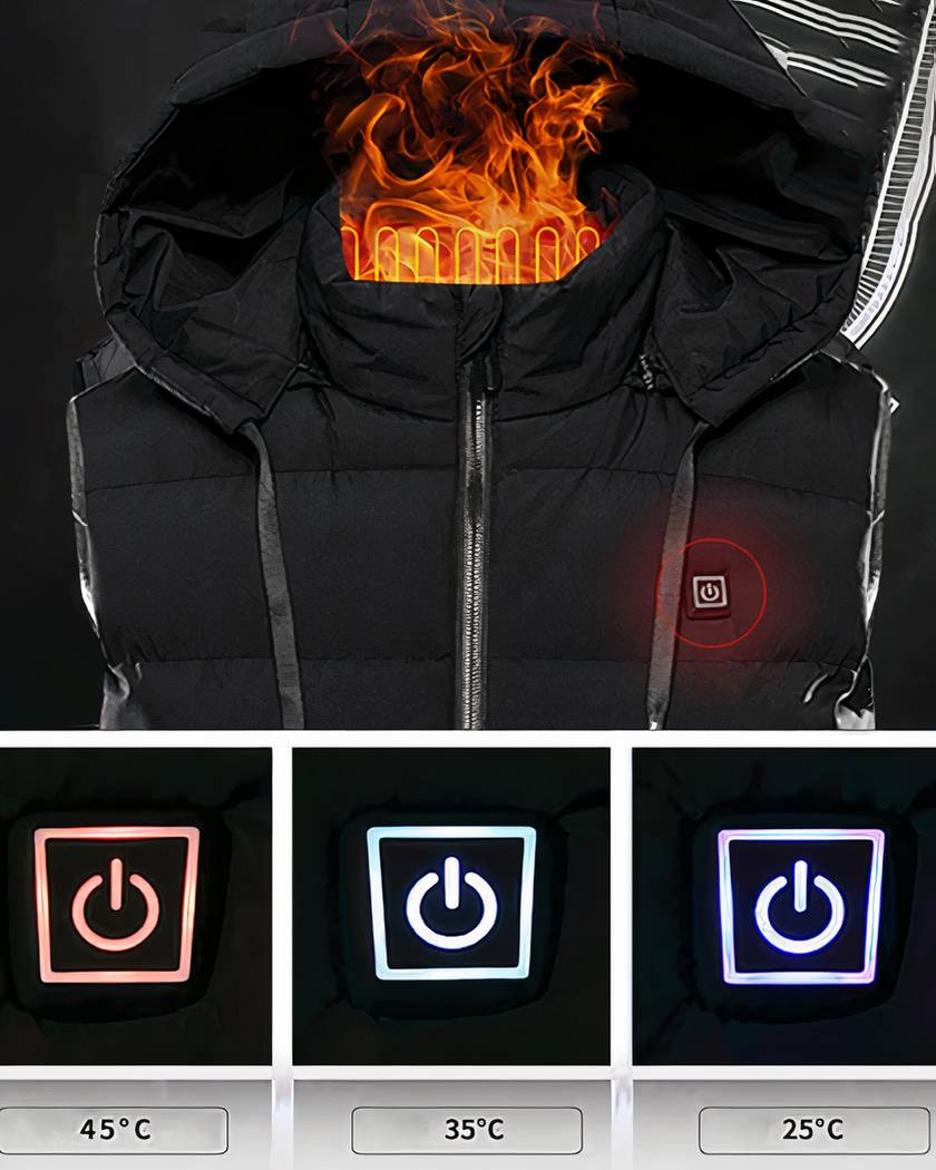 Blouson chauffant électrique à capuche – Image 5